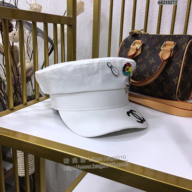 Chanel爆款女士帽子 香奈兒印章軍帽  mm1458